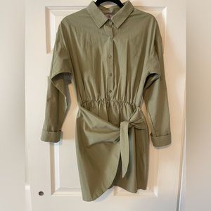 Button down mini dress